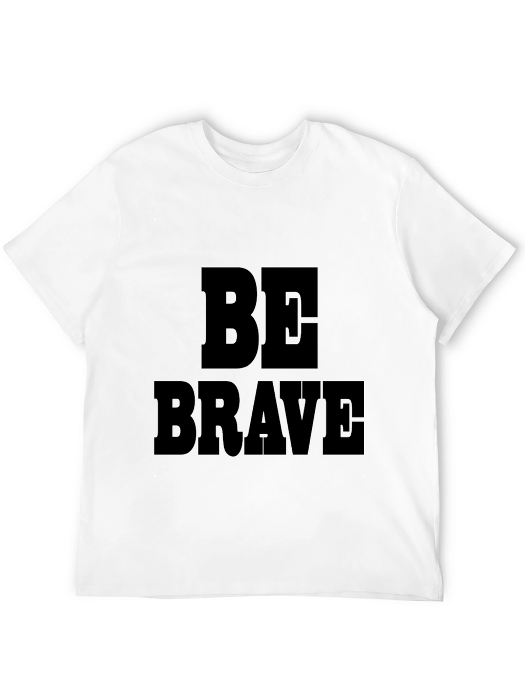 Be Brave Mens Black Graphic T-Shirt
