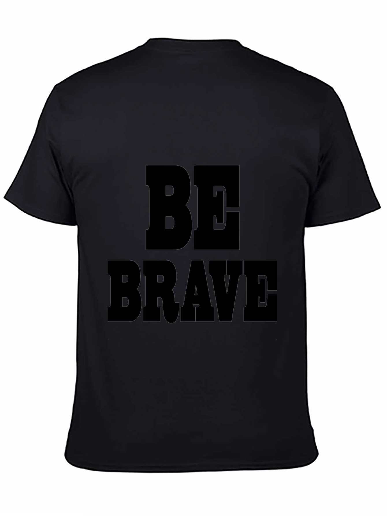 Be Brave Mens Black Graphic T-Shirt
