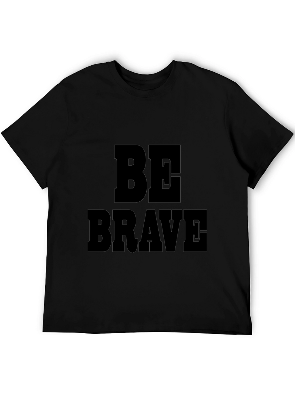Be Brave Mens Black Graphic T-Shirt
