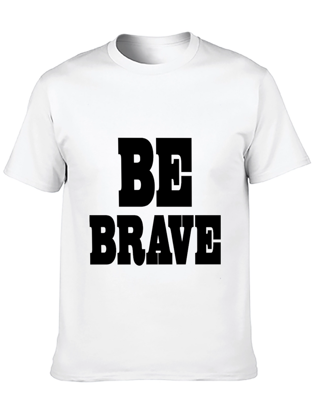 Be Brave Mens Black Graphic T-Shirt