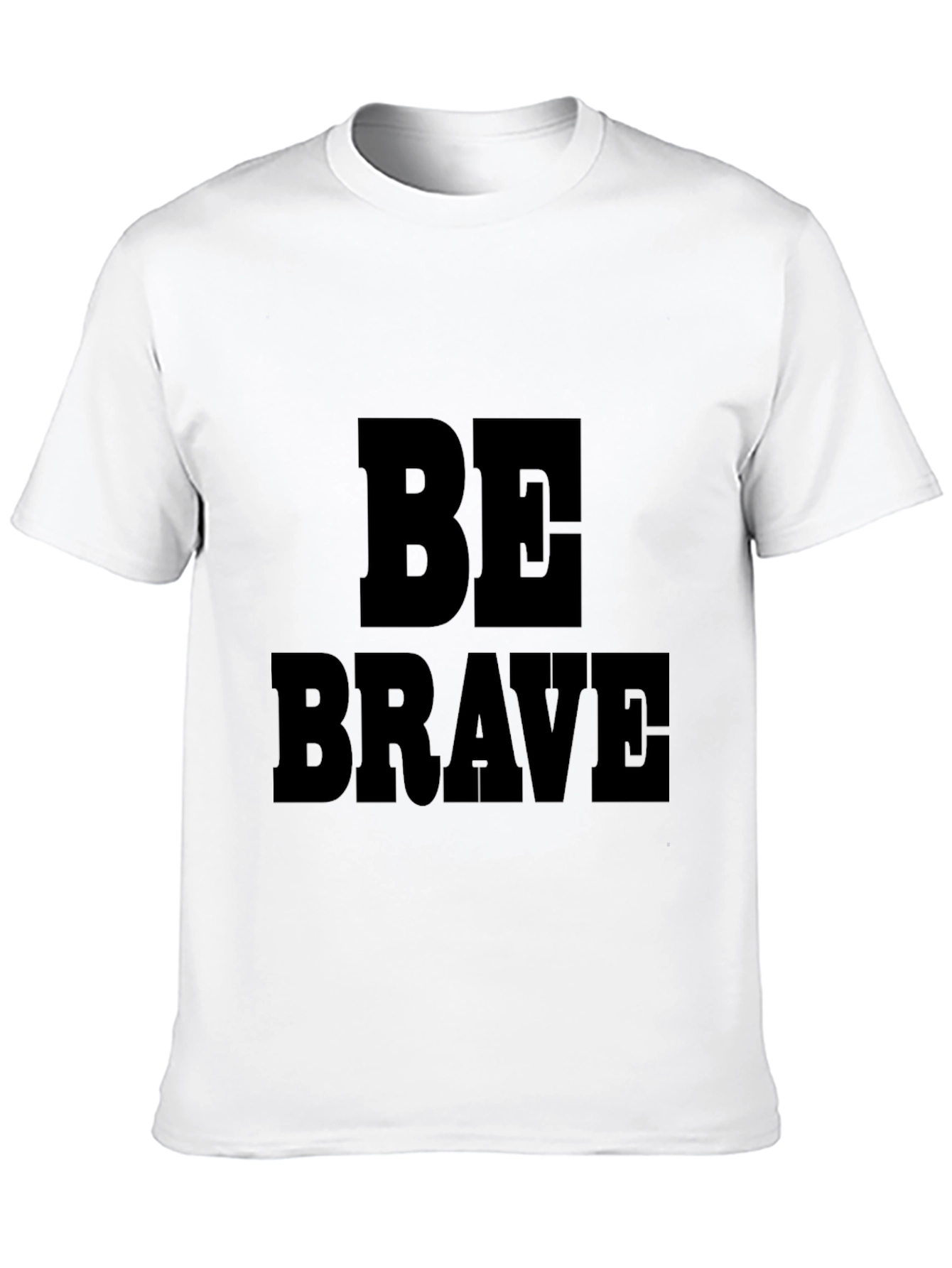 Be Brave Mens Black Graphic T-Shirt