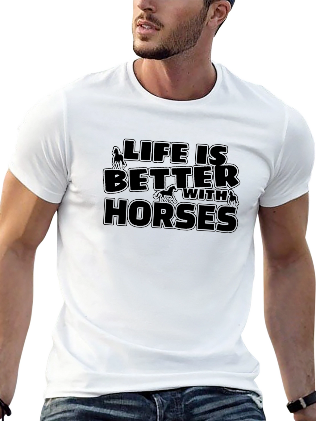 Life is Better with Horses Graphic T-Shirt