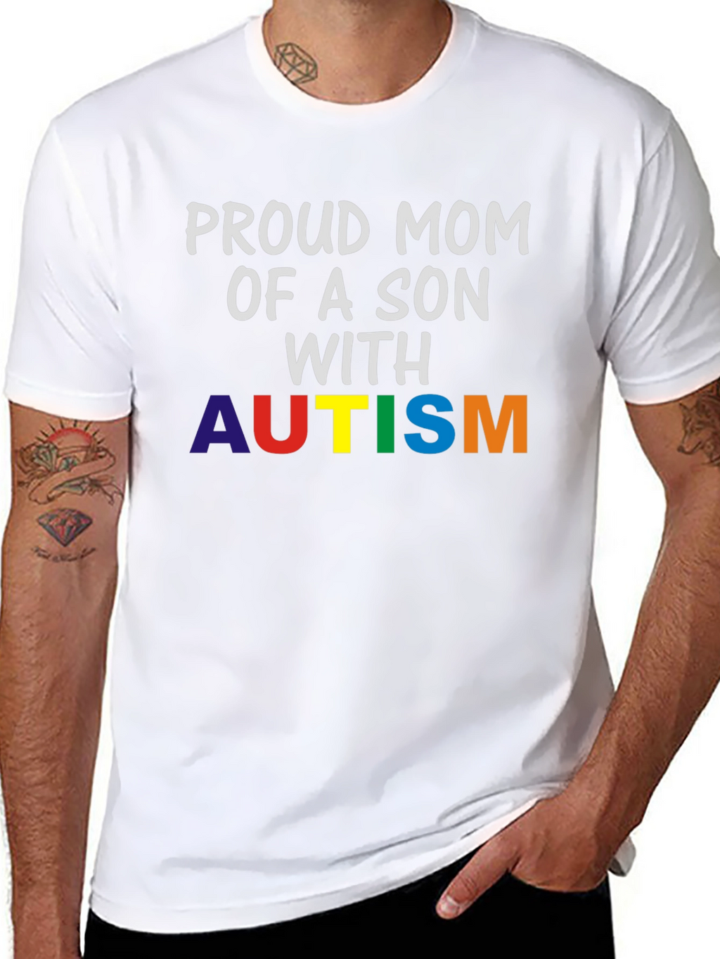 Proud Mom of Son with Autism T-Shirt