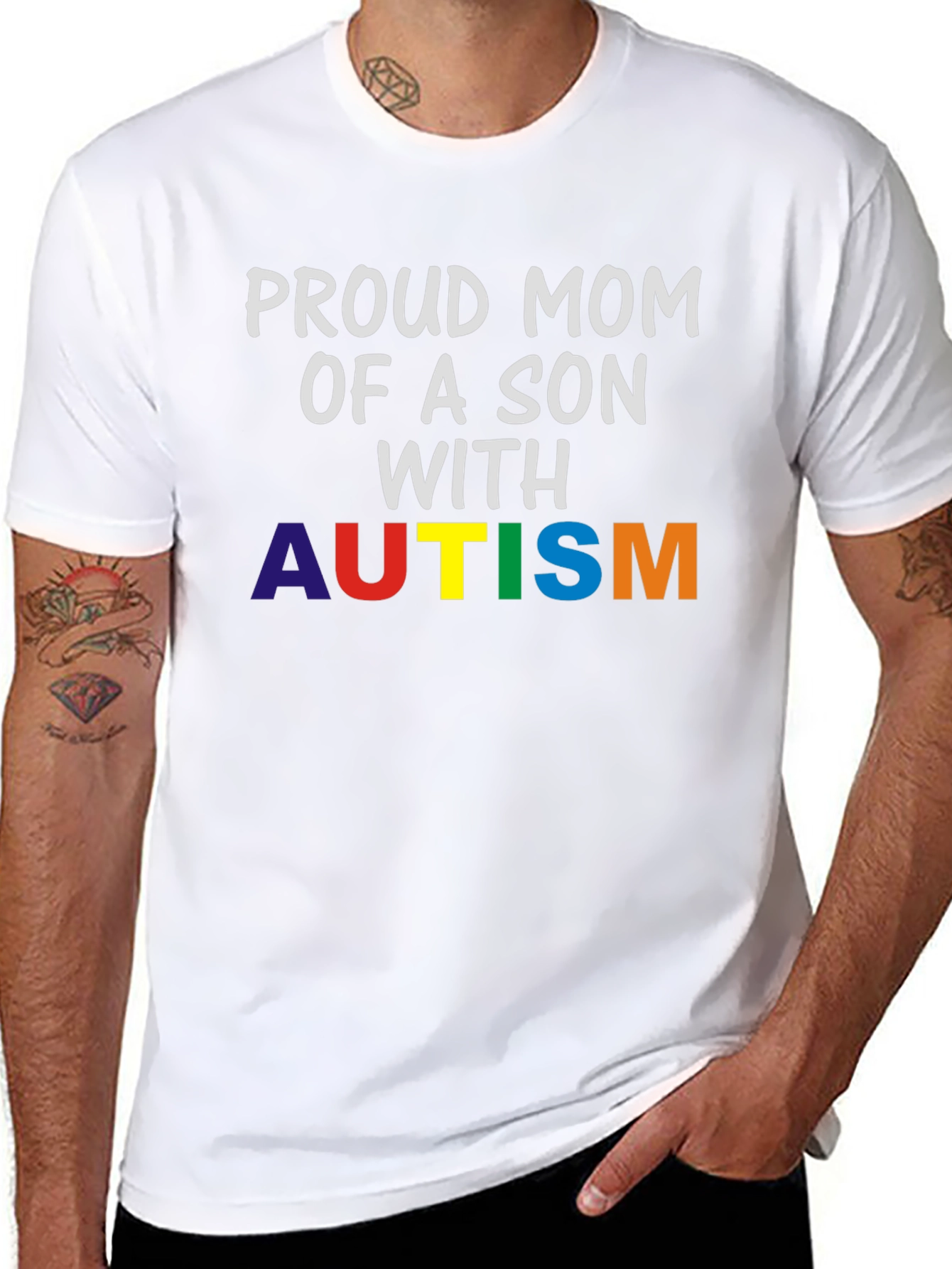 Proud Mom of Son with Autism T-Shirt