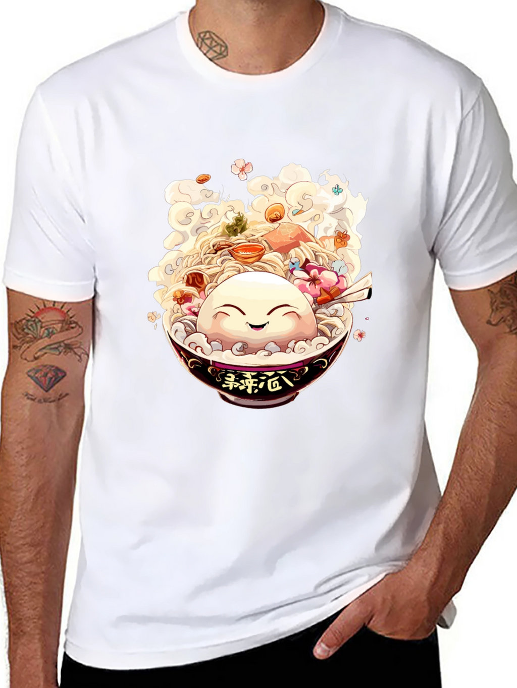 Anime Ramen Bowl Graphic T-Shirt