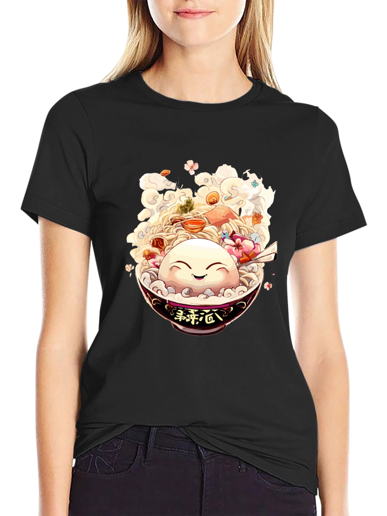 Anime Ramen Bowl Graphic T-Shirt