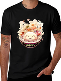 Anime Ramen Bowl Graphic T-Shirt