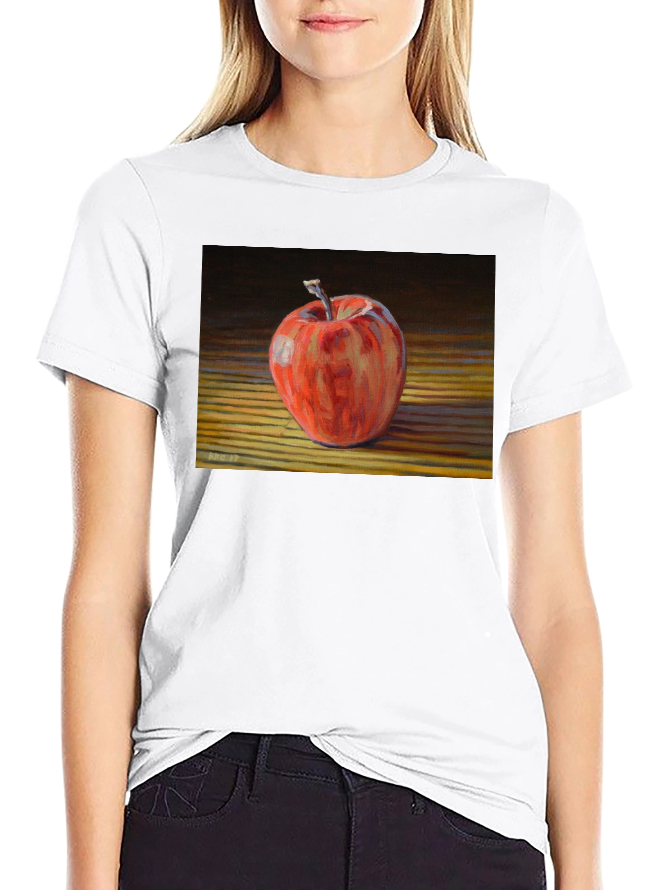 Apple Still Life Graphic Tee - Black