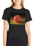 Apple Still Life Graphic Tee - Black