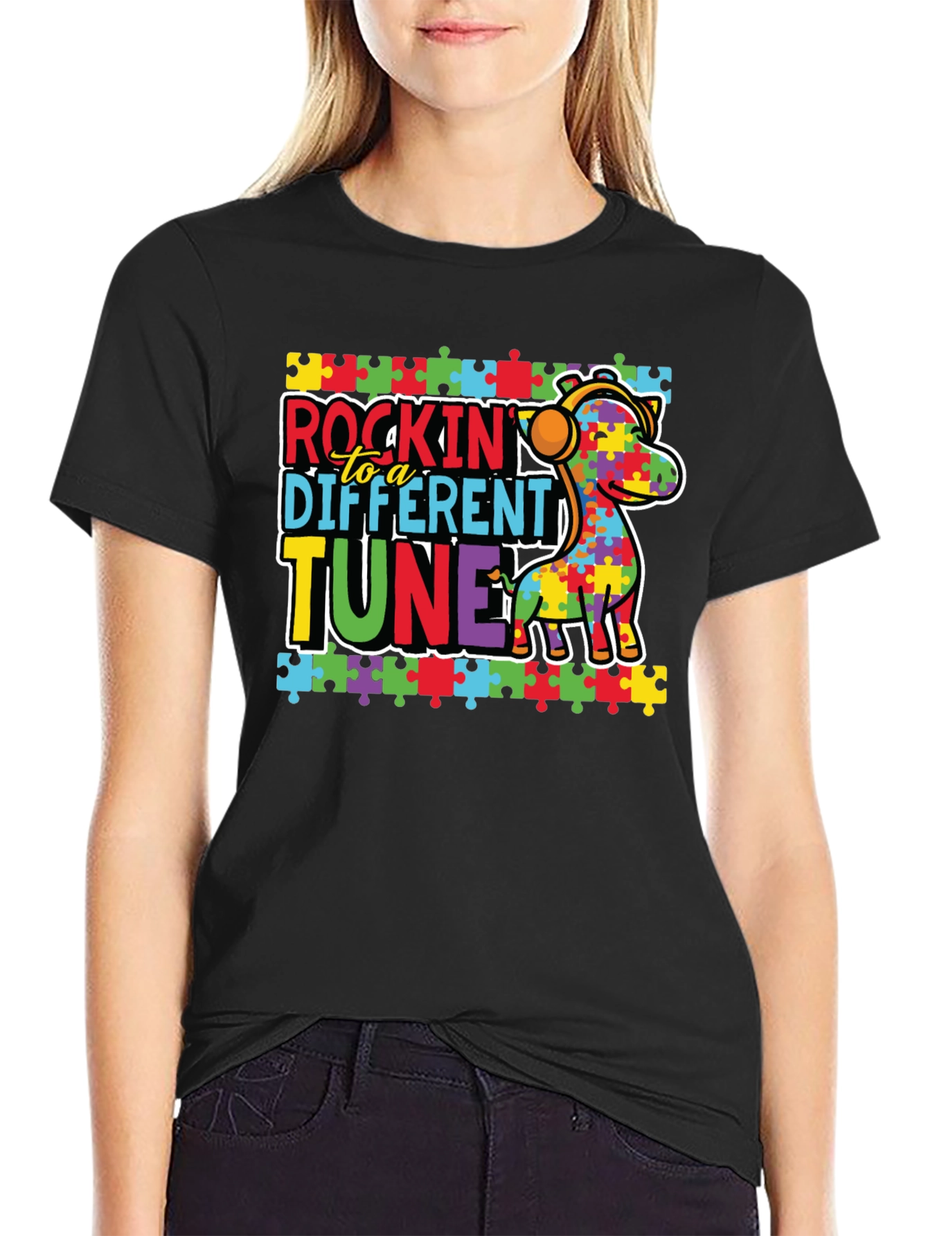 Autism Awareness Rockin to a Different Tune T-Shirt