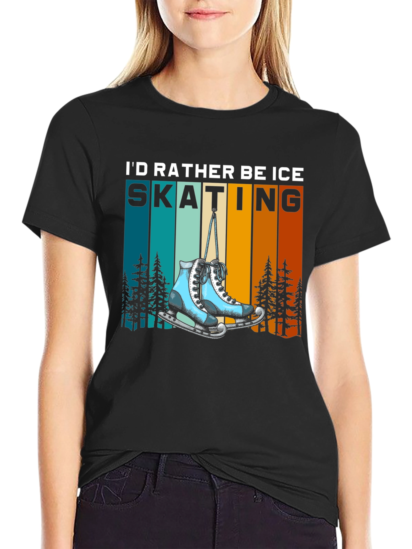 Ice Skating T-Shirt - Rather Be Skating Tee