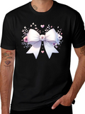 Bow & Floral Black T-Shirt