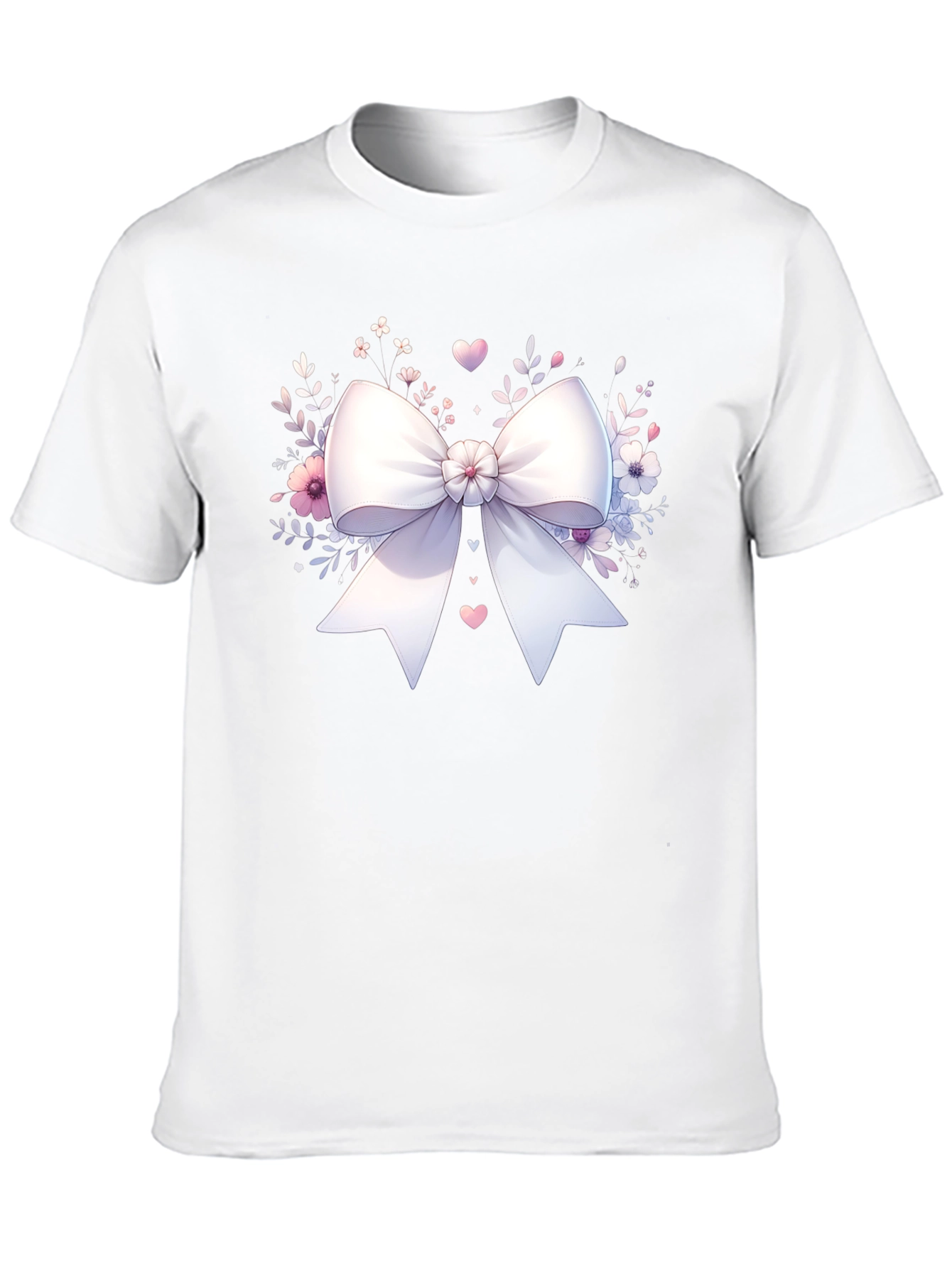 Bow & Floral Black T-Shirt