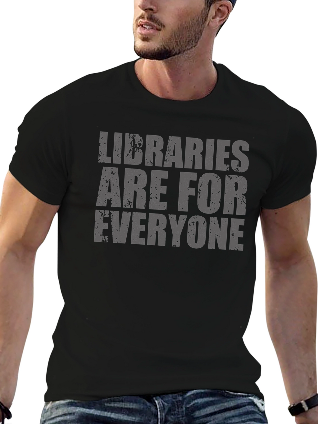 Libraries Are For Everyone Black T-Shirt
