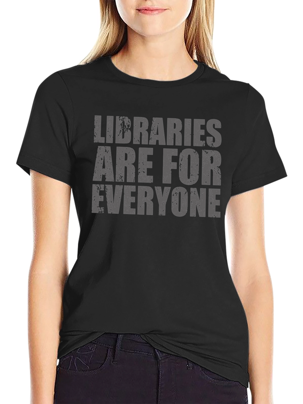 Libraries Are For Everyone Black T-Shirt