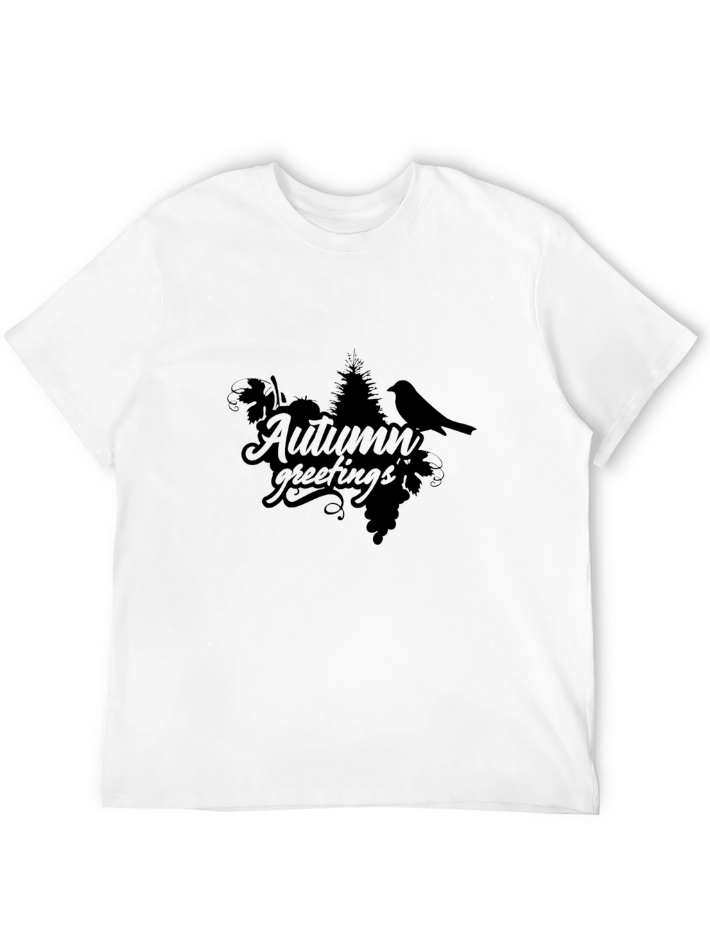 Autumn Greetings Black T-Shirt - Stylish & Unique