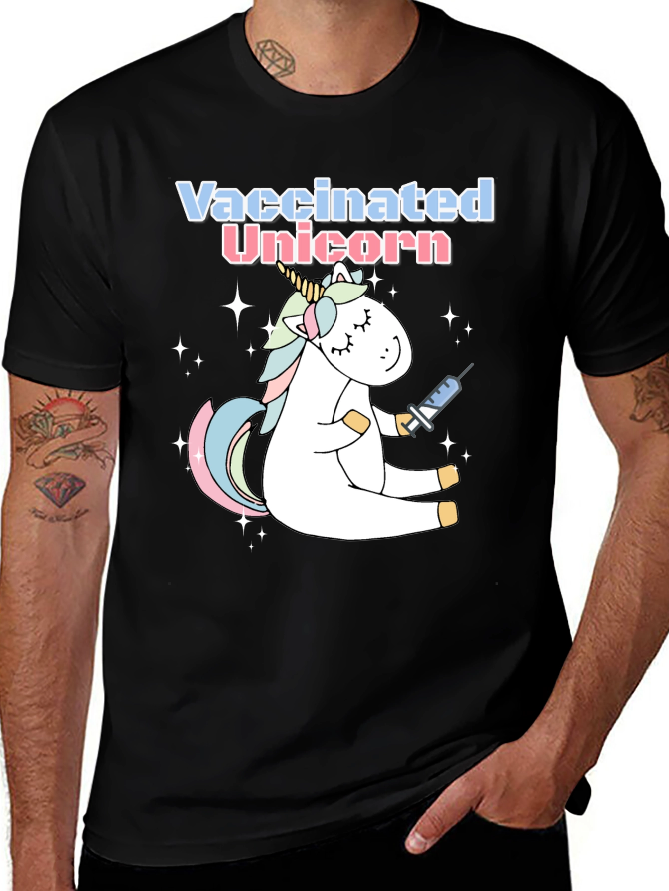 Vaccinated Unicorn Graphic Tee