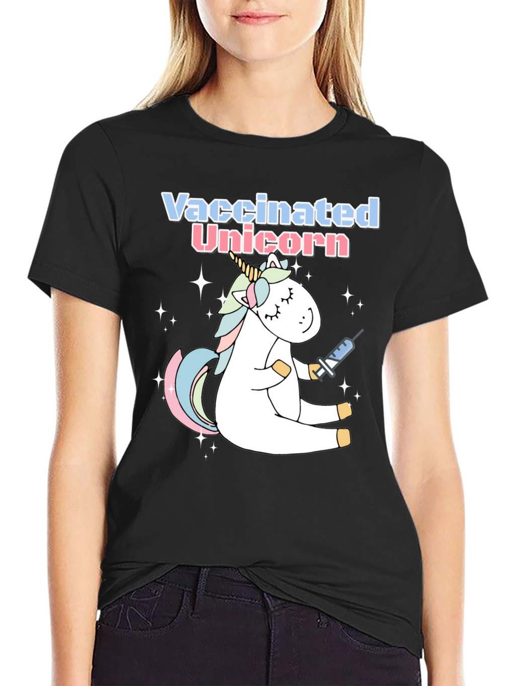 Vaccinated Unicorn Graphic Tee