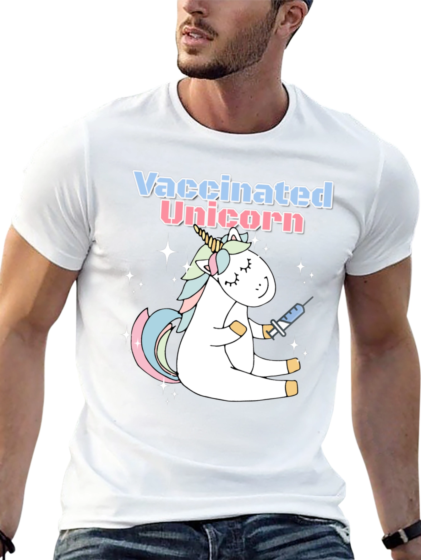 Vaccinated Unicorn Graphic Tee