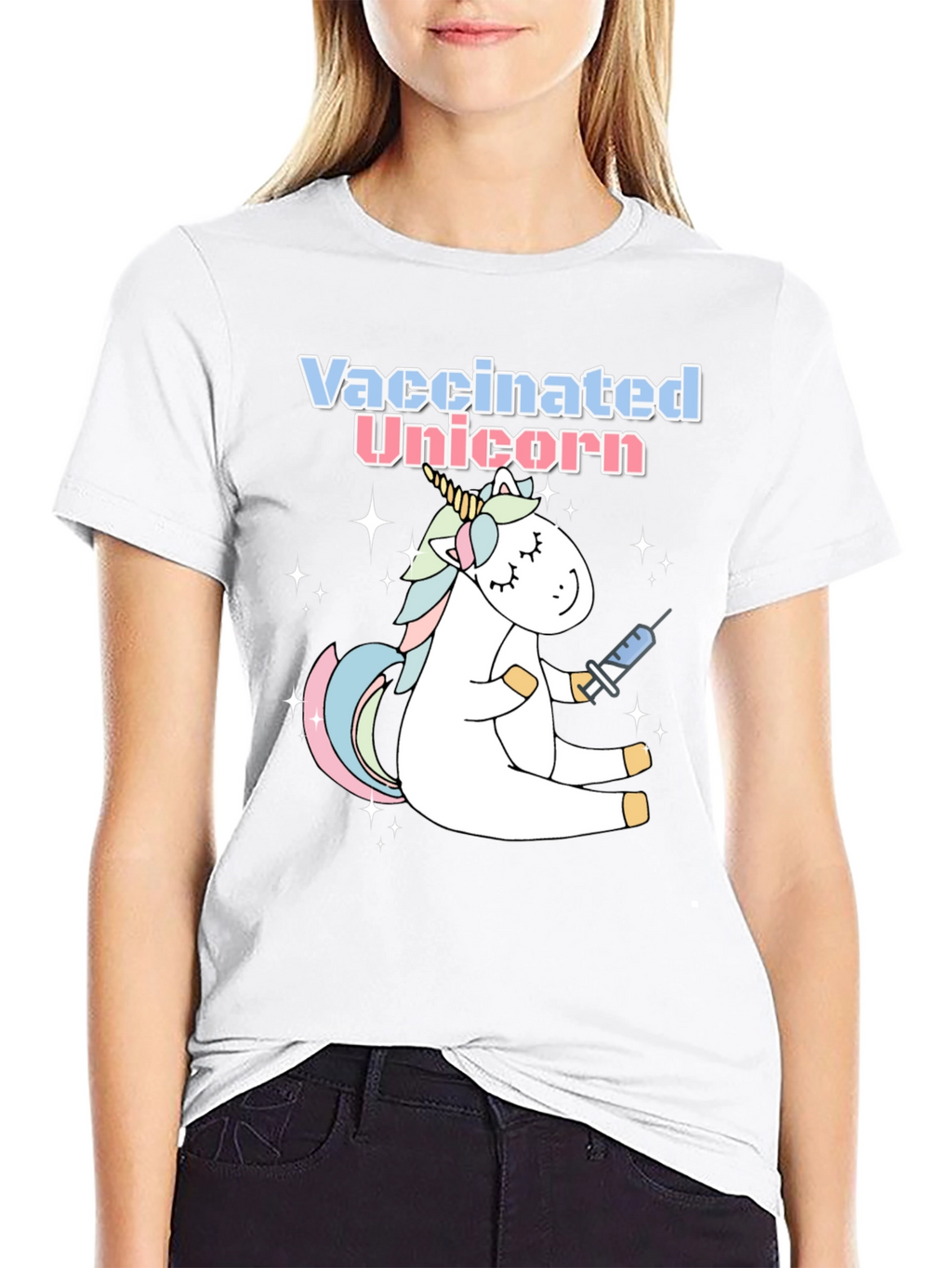 Vaccinated Unicorn Graphic Tee