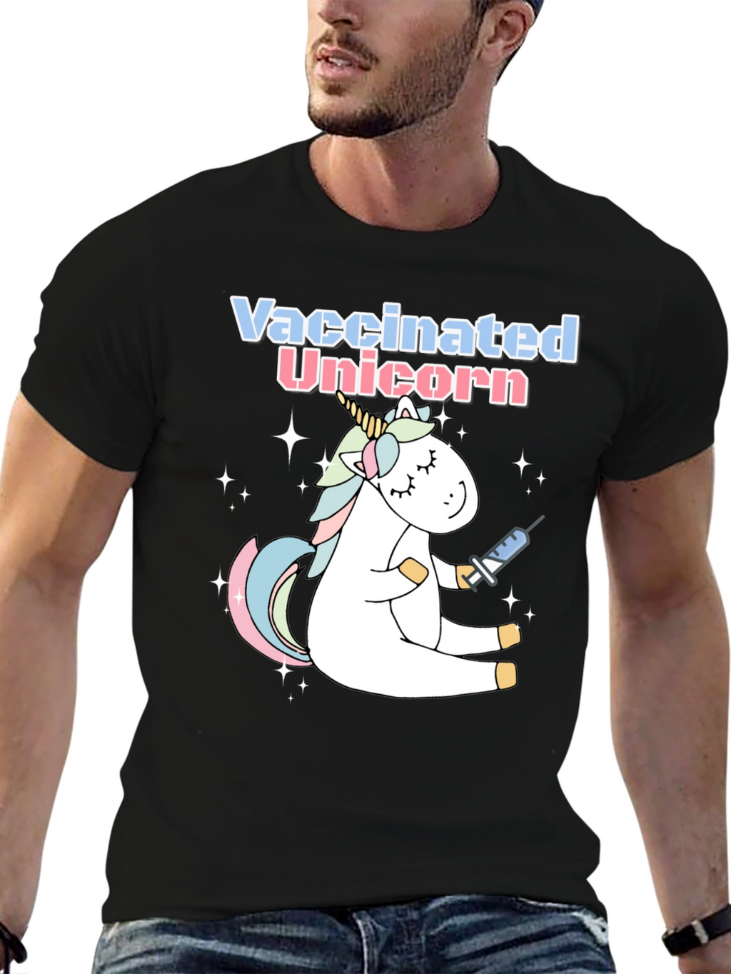 Vaccinated Unicorn Graphic Tee