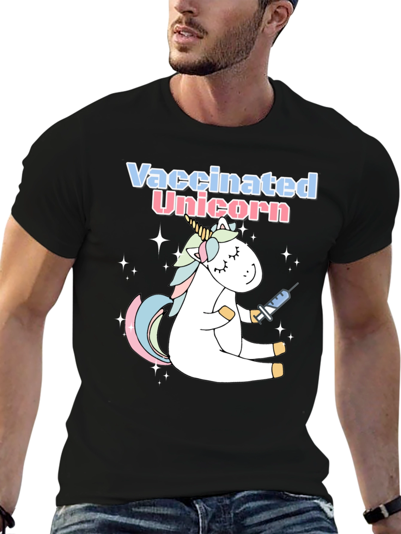 Vaccinated Unicorn Graphic Tee