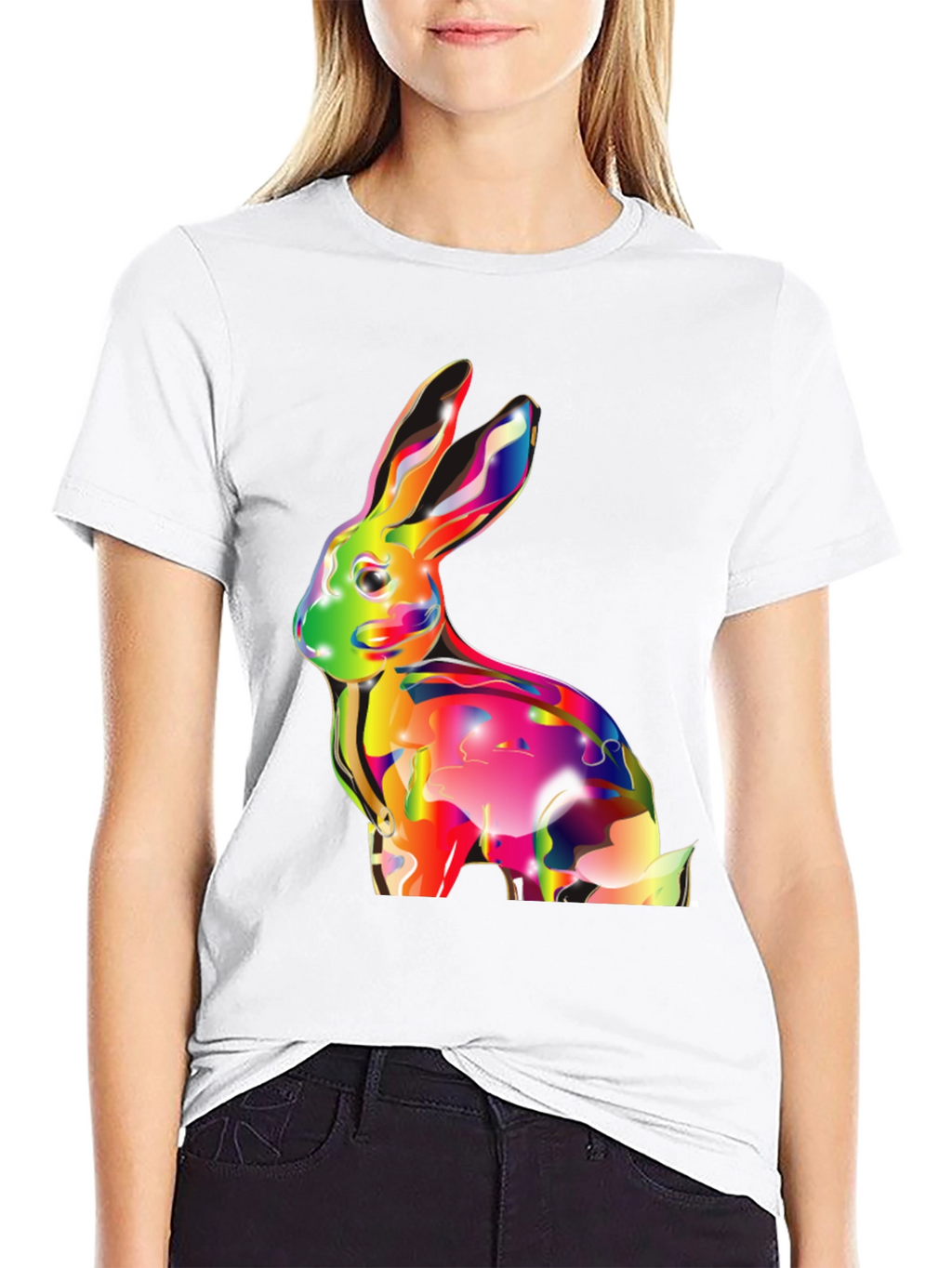 Vibrant Rabbit Graphic T-Shirt - Soft Cotton Tee