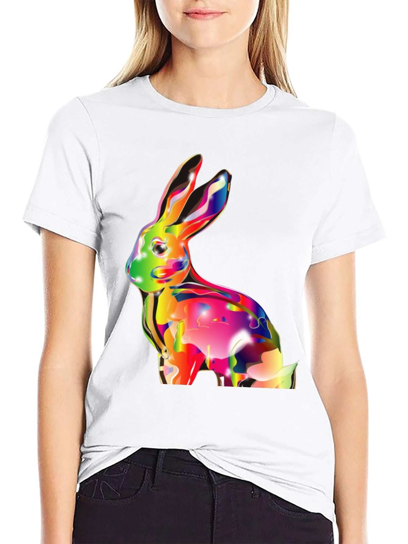 Vibrant Rabbit Graphic T-Shirt - Soft Cotton Tee