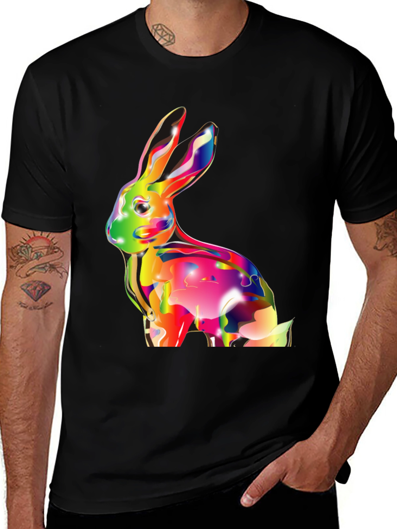Vibrant Rabbit Graphic T-Shirt - Soft Cotton Tee