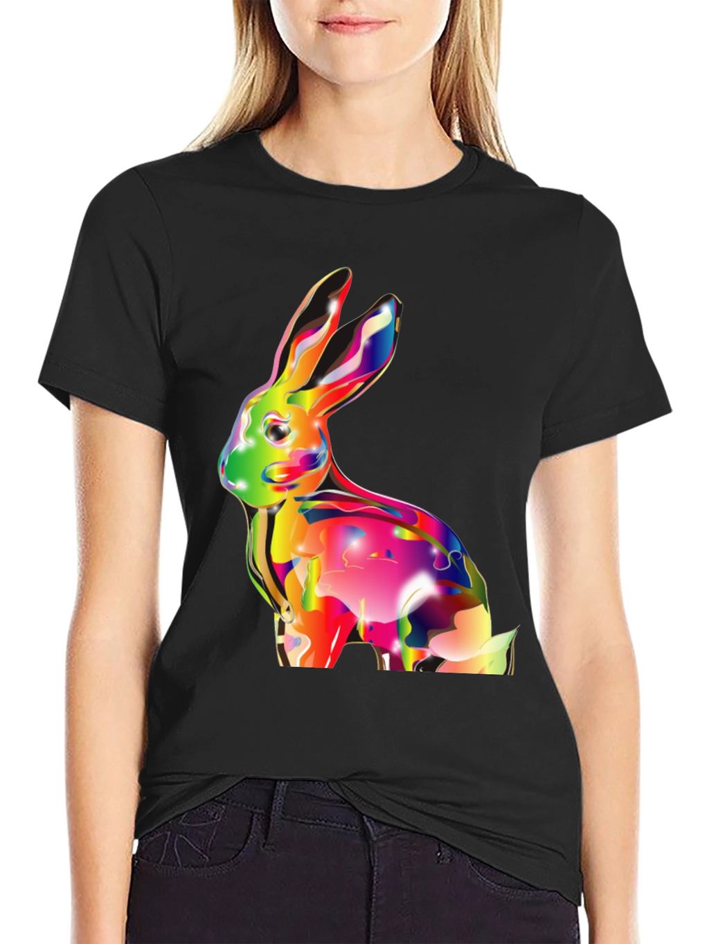 Vibrant Rabbit Graphic T-Shirt - Soft Cotton Tee