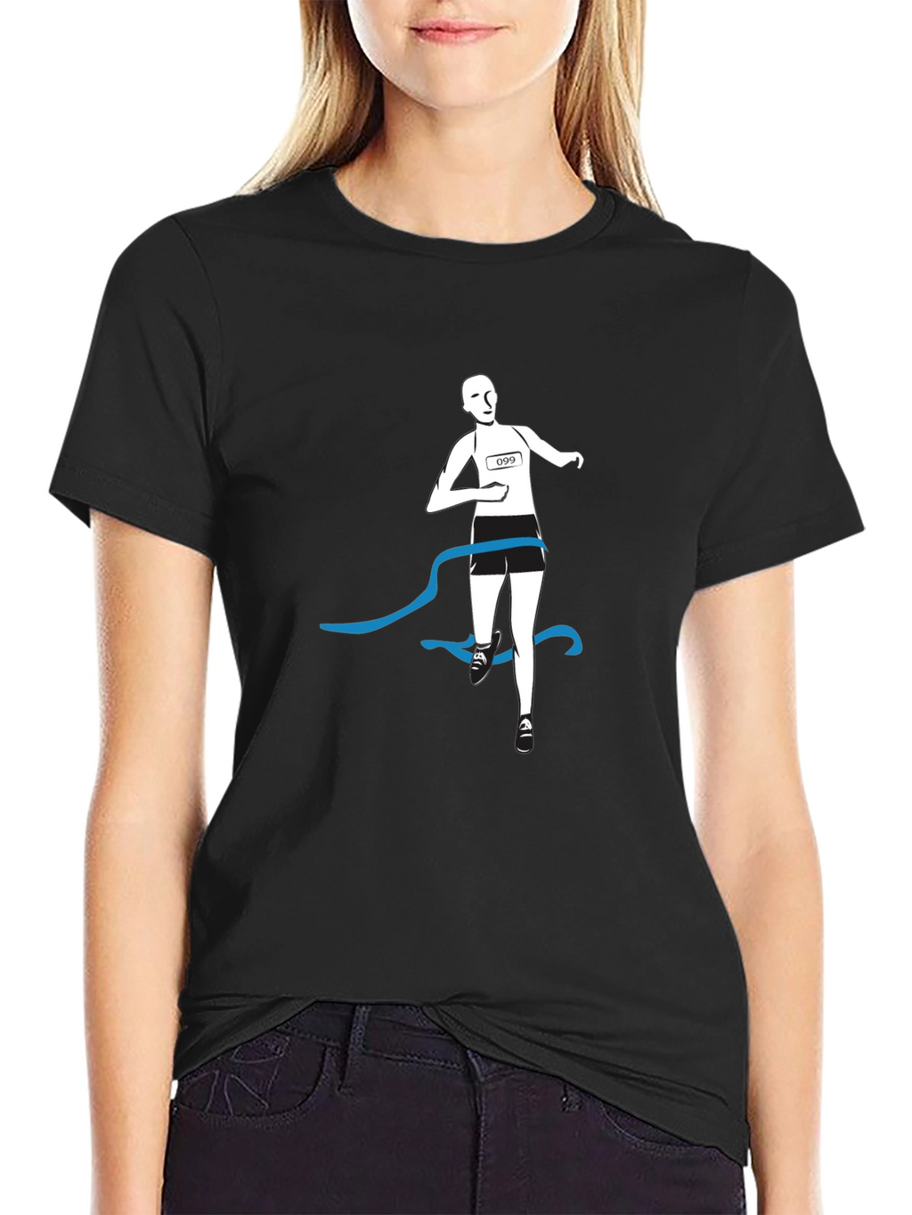 Runner Finish Line Graphic Tee - Black