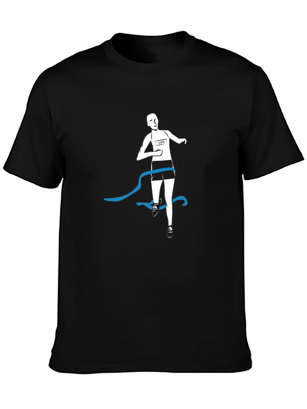 Runner Finish Line Graphic Tee - Black