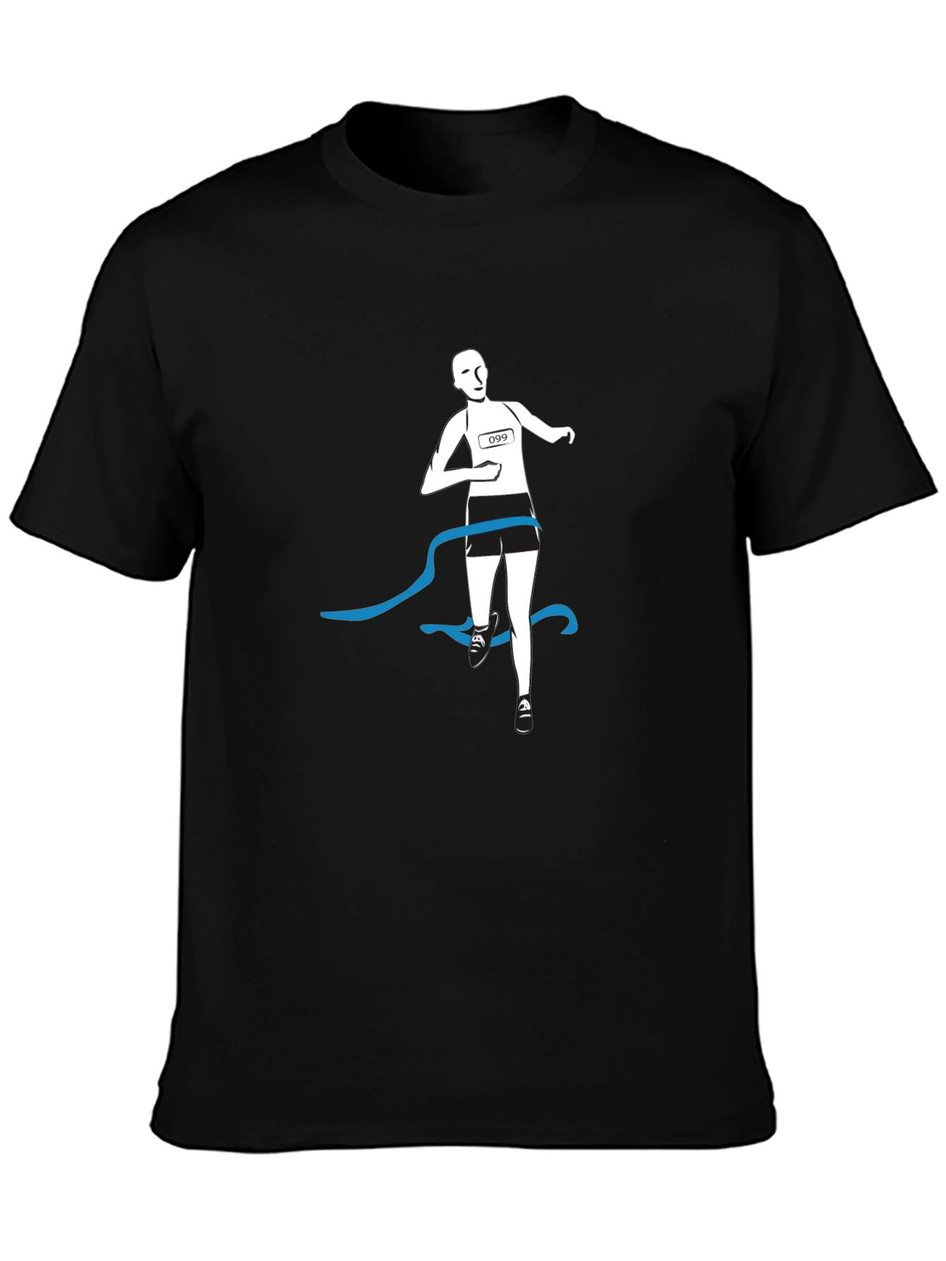 Runner Finish Line Graphic Tee - Black
