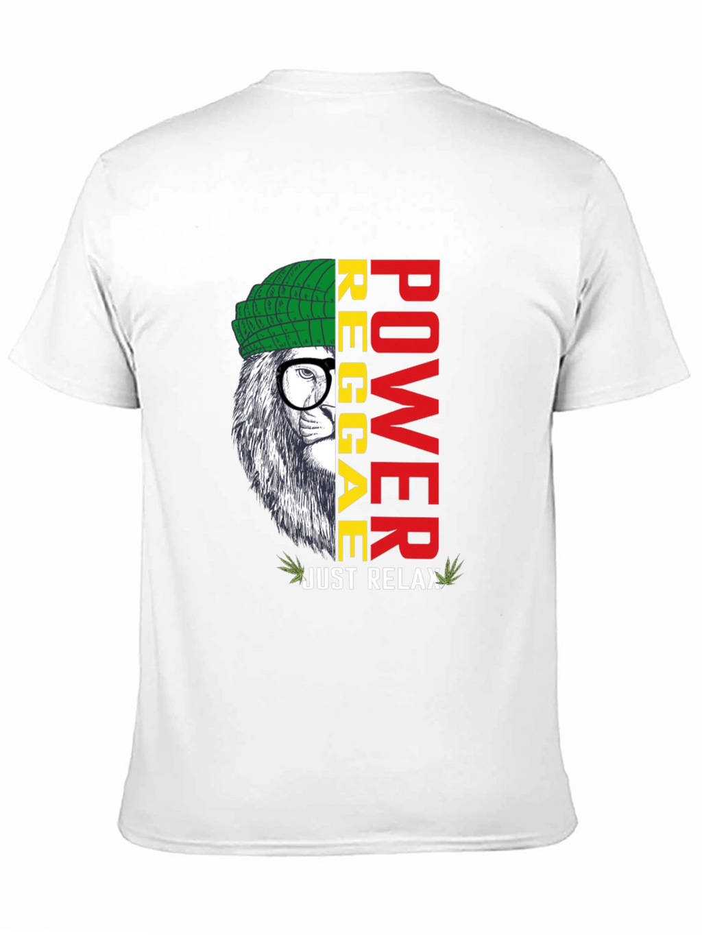 Reggae Power Lion Graphic Tee - Just Relax T-Shirt
