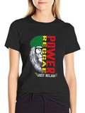 Reggae Power Lion Graphic Tee - Just Relax T-Shirt
