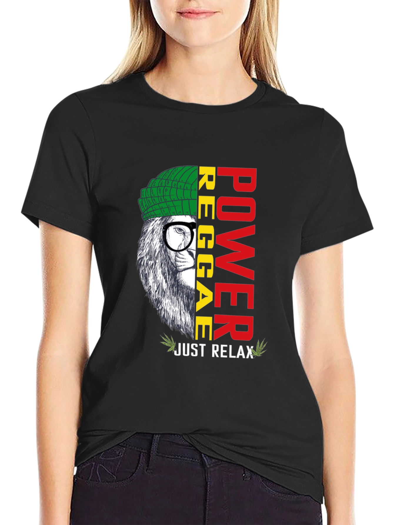 Reggae Power Lion Graphic Tee - Just Relax T-Shirt