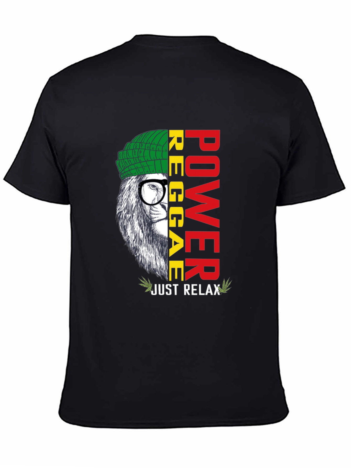 Reggae Power Lion Graphic Tee - Just Relax T-Shirt