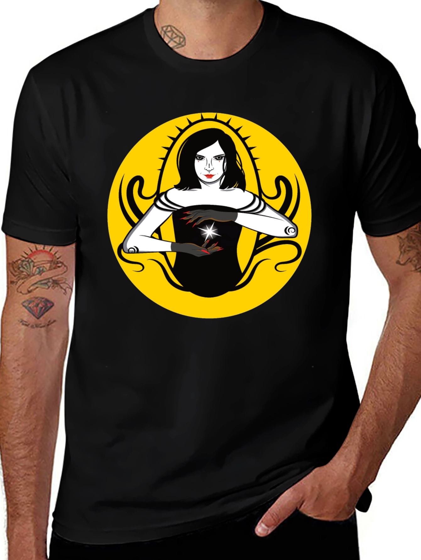 Mystic Woman Graphic T-Shirt - Black