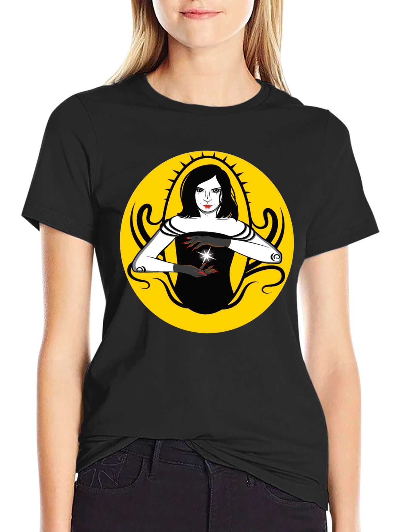 Mystic Woman Graphic T-Shirt - Black