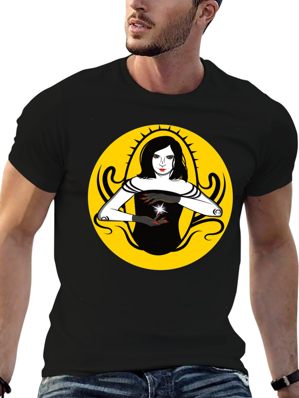 Mystic Woman Graphic T-Shirt - Black
