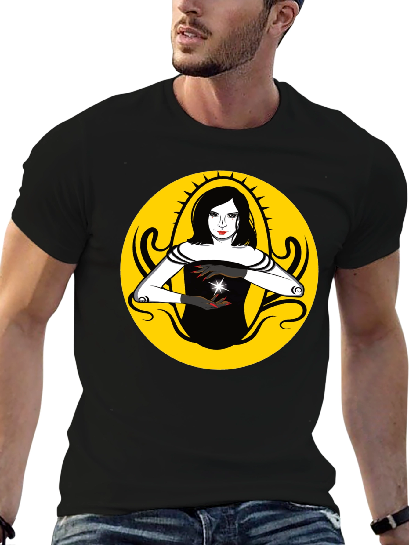 Mystic Woman Graphic T-Shirt - Black