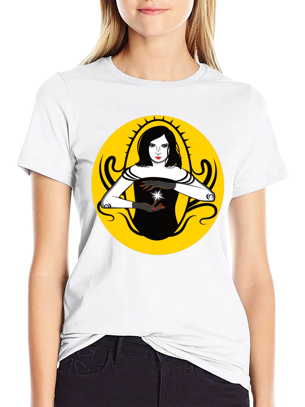 Mystic Woman Graphic T-Shirt - Black