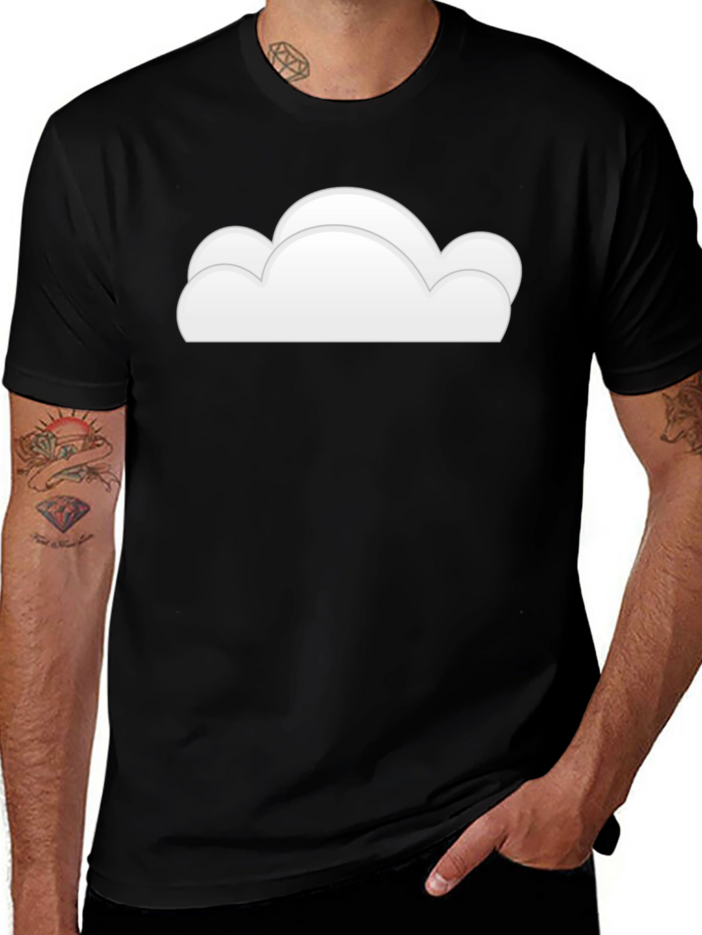 Cloud Graphic Black T-Shirt