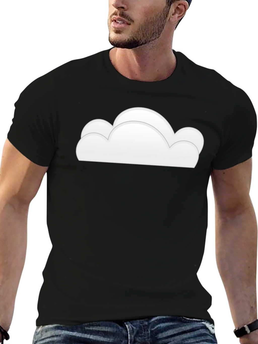 Cloud Graphic Black T-Shirt