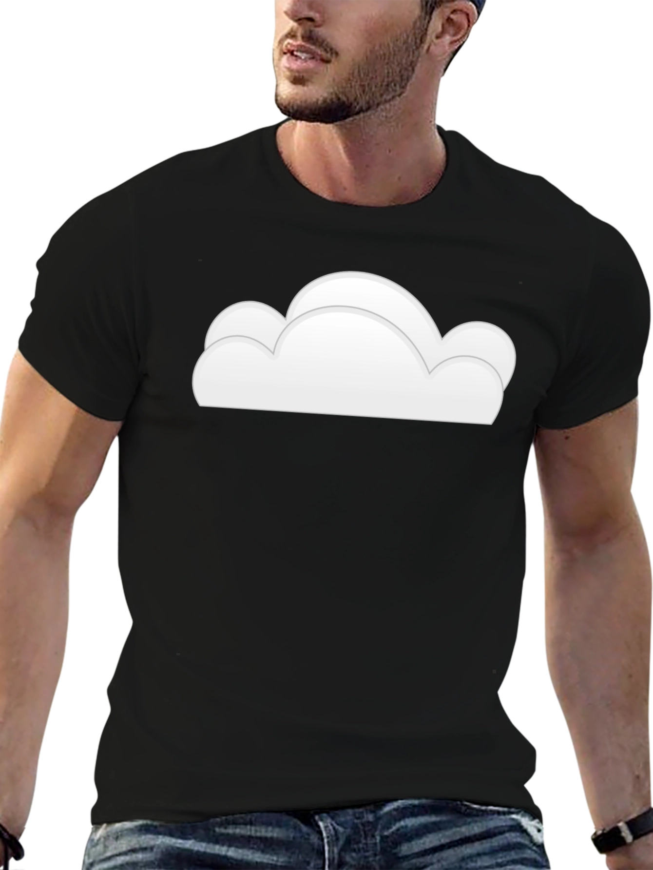 Cloud Graphic Black T-Shirt