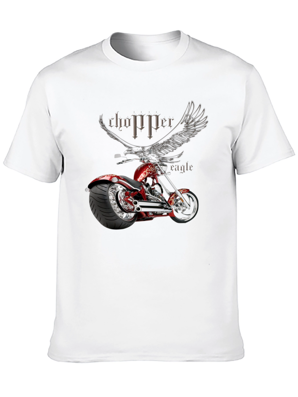Chopper Eagle Graphic Black T-Shirt