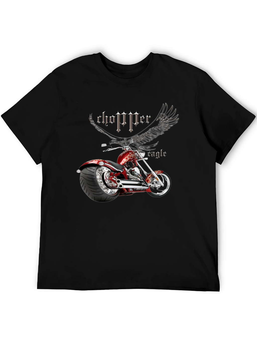 Chopper Eagle Graphic Black T-Shirt