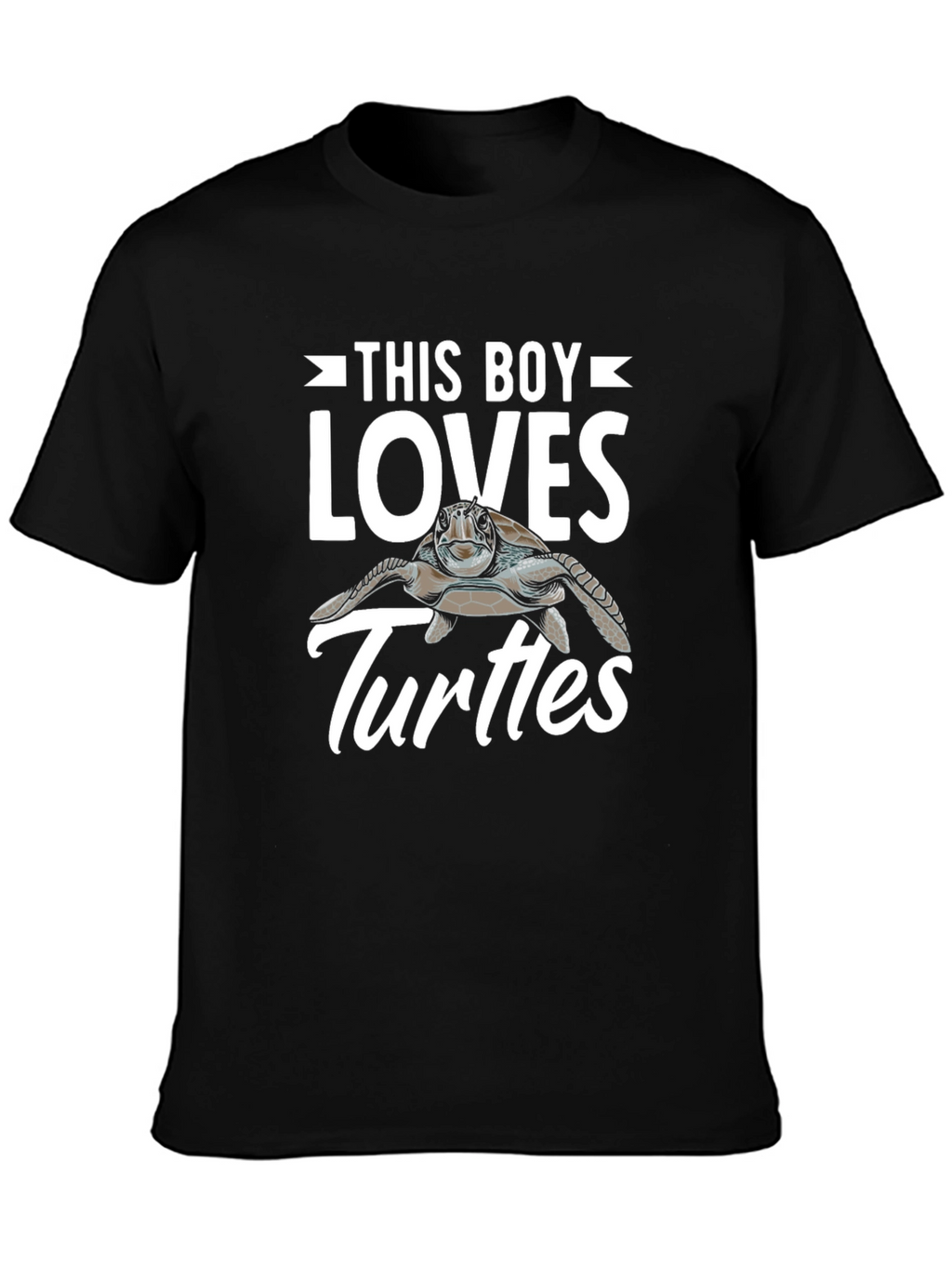 This Boy Loves Turtles Graphic T-Shirt