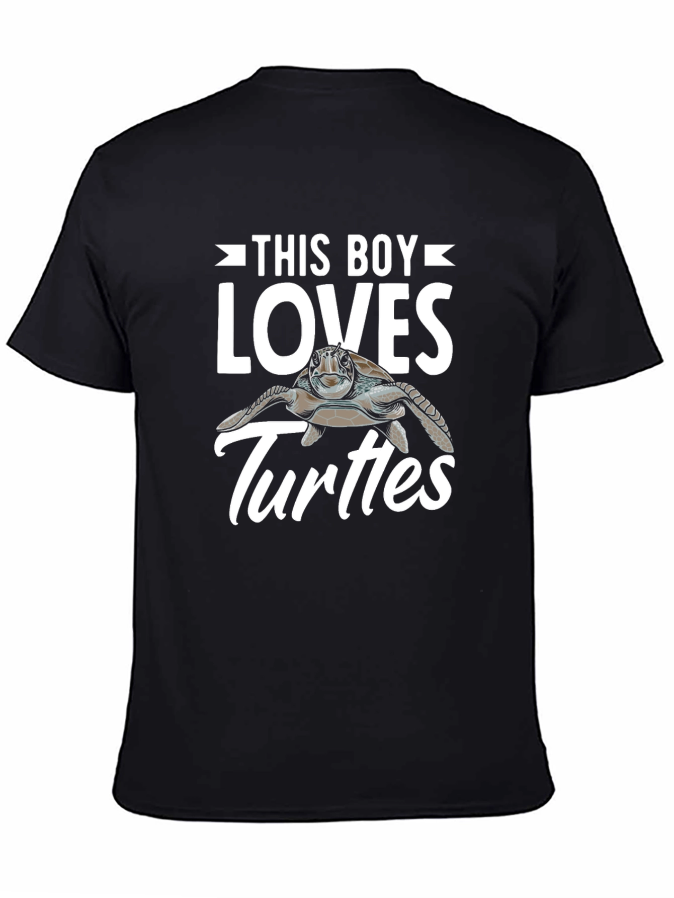 This Boy Loves Turtles Graphic T-Shirt