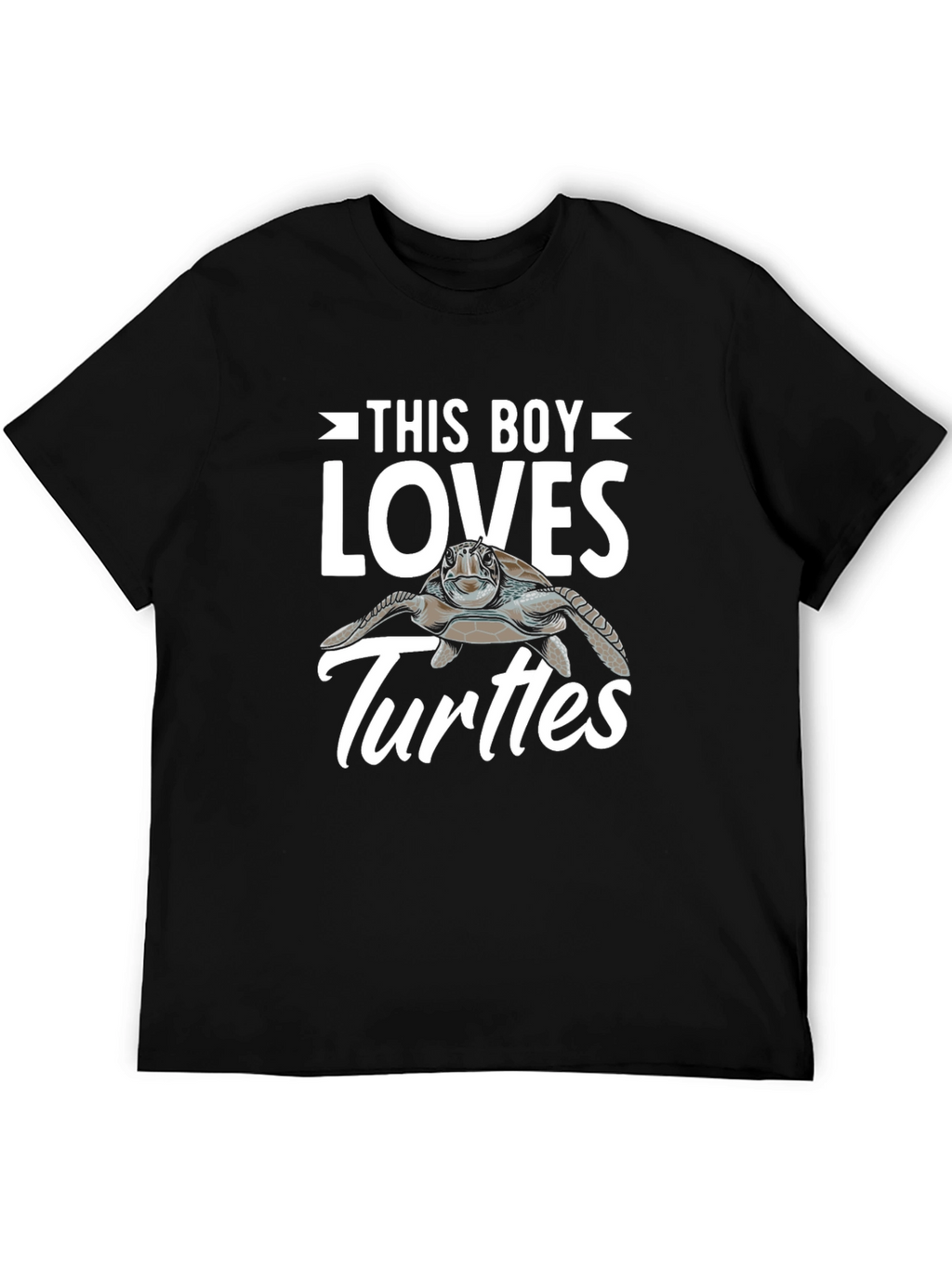 This Boy Loves Turtles Graphic T-Shirt